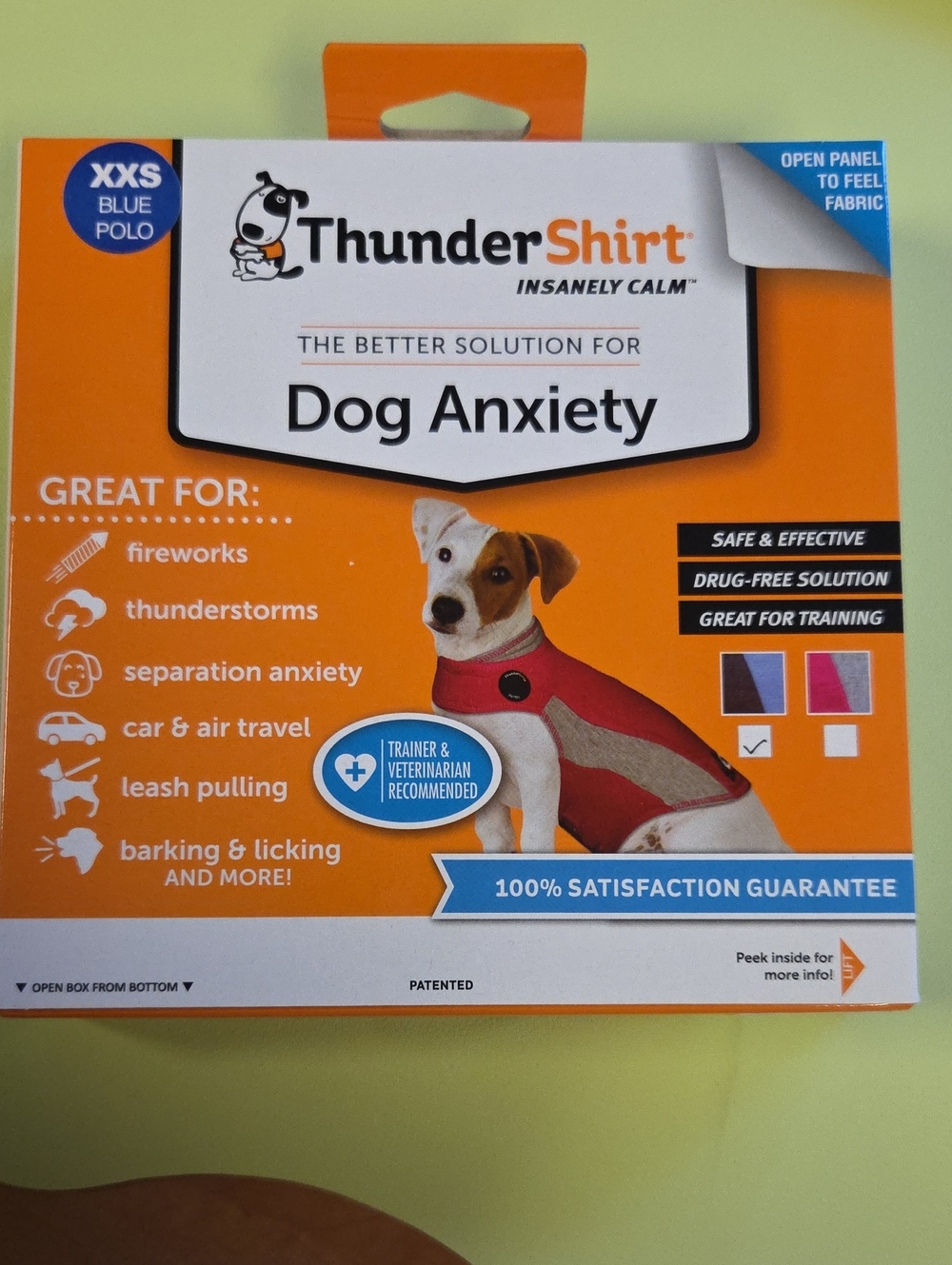 Thundershirt Dog Anxiety Wrap - Blue POLO